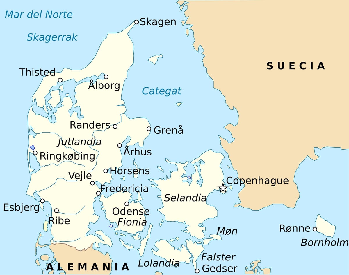 Карта фредерисия Данія