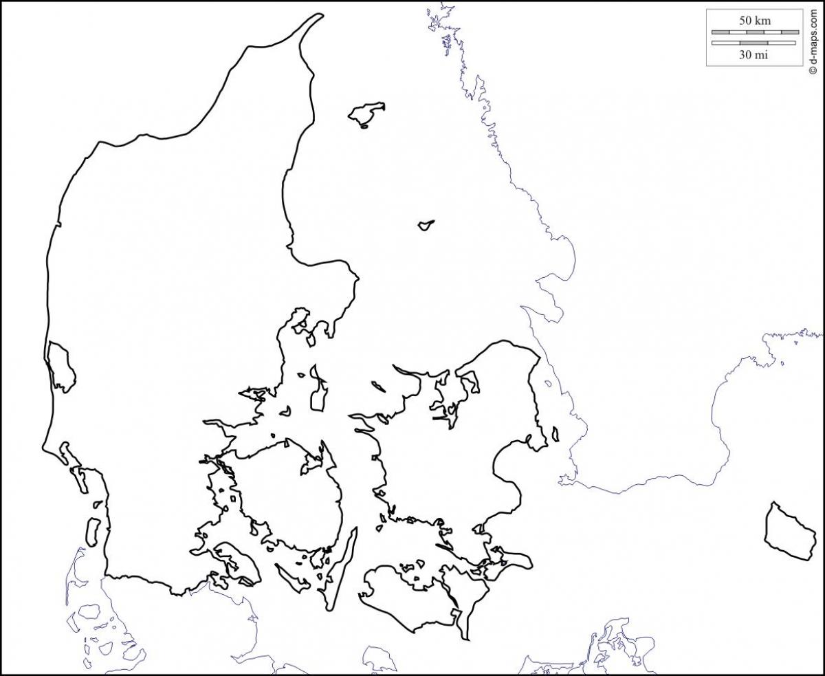 Карта Даніі контур