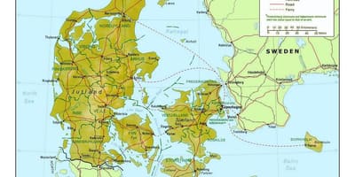 Карта Даніі Данія