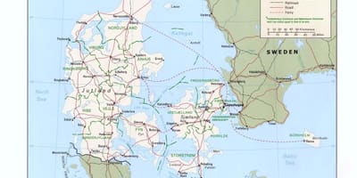 Карта Даніі на пляжы оўшэн парк 