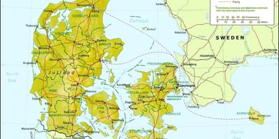 Карта Даніі геаграфія 