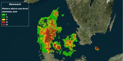 Карта Даніі клімату 