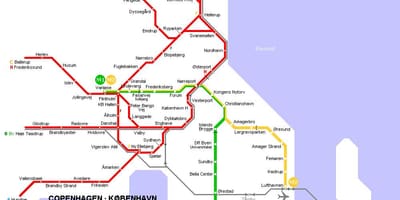 Карта Даніі метро 