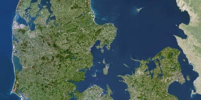 Карта Даніі спадарожнікавае 