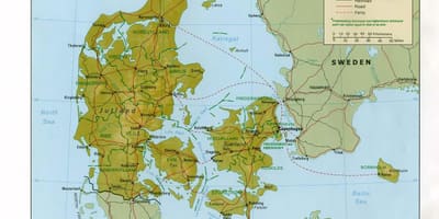 Фізічная Карта Данія